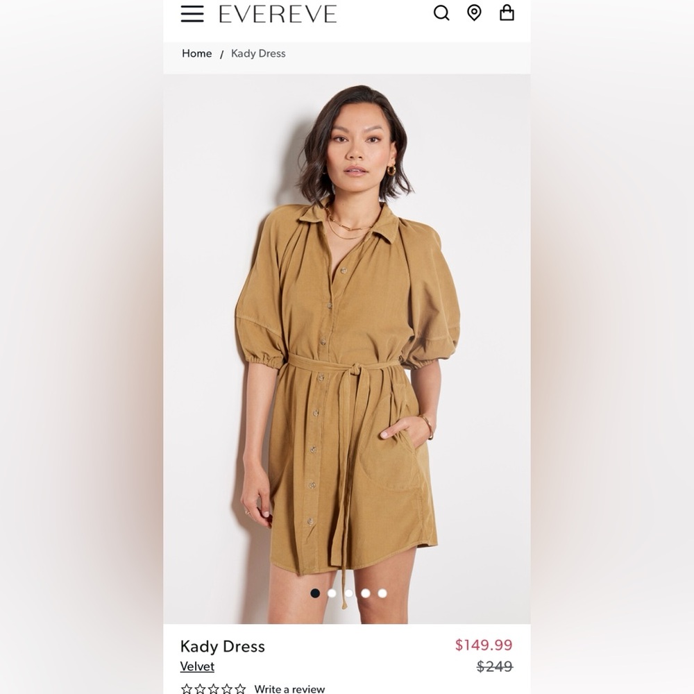 The Katy dress by Velvet. In latte size Small